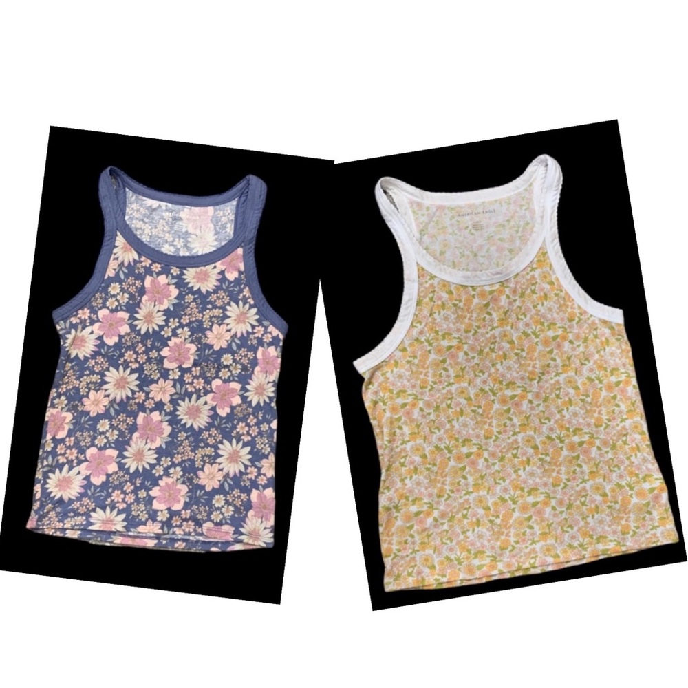 AE American Eagle tank top floral print. 2 tank tops.